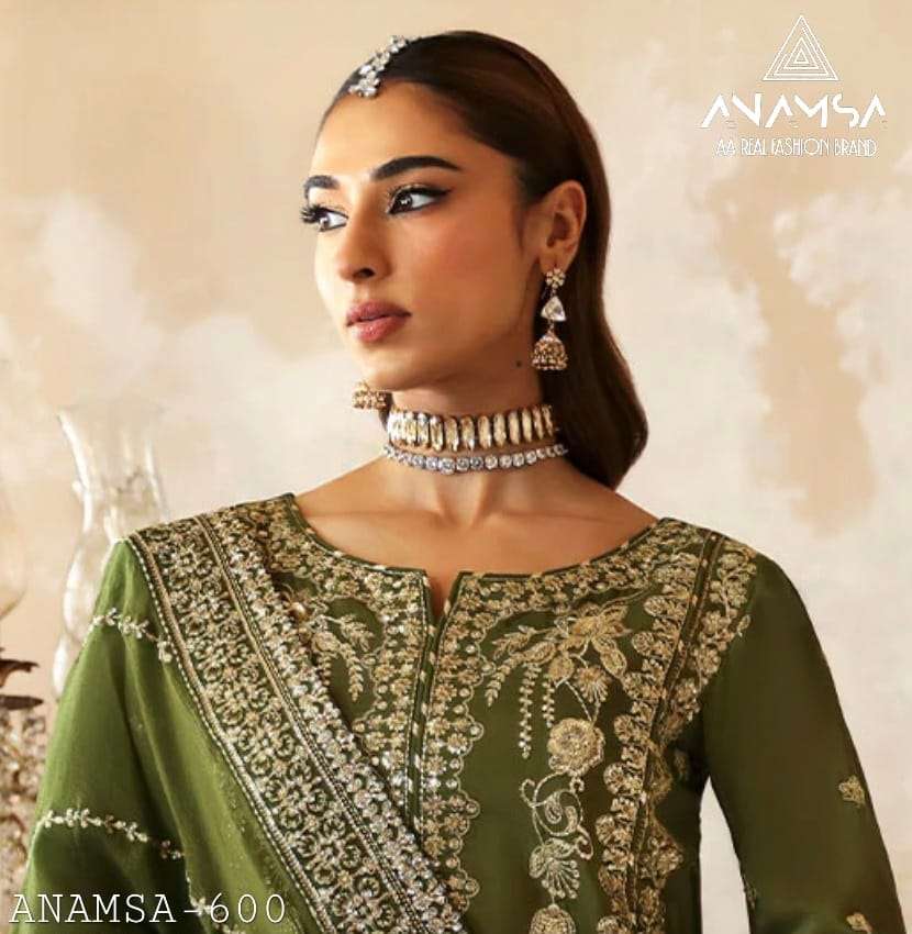 D No -600 Semi Stitched By Anamsa